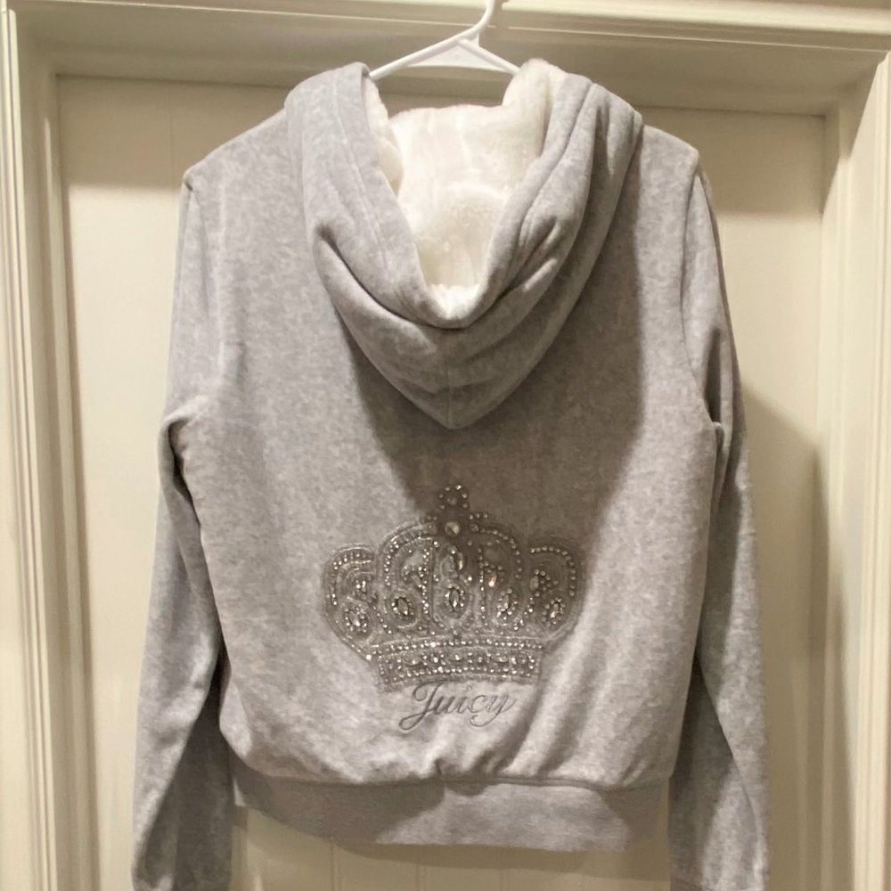 Juicy Couture Black Label Highness Faux Fur Lined Jacket in Silver Lining